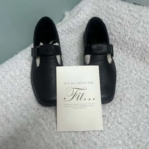 Hotter Sunset Black Leather Comfort Slip-On Shoes Sz US 9.5 UK 7.5 England Made - Picture 2 of 11